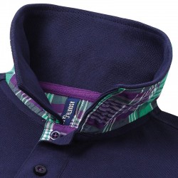 Plain Men's check trim polo Asquith & Fox 200 GSM